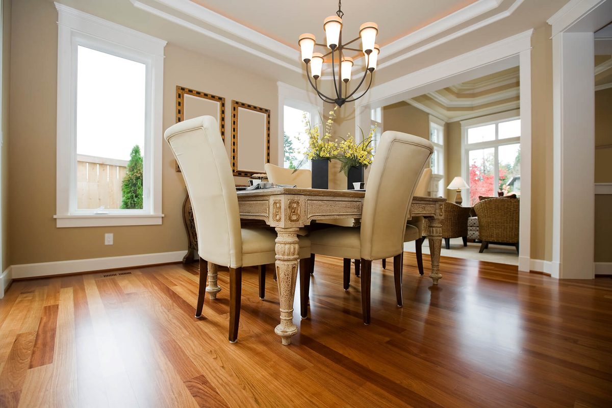 Hardwood floors installed by Mayo Bros